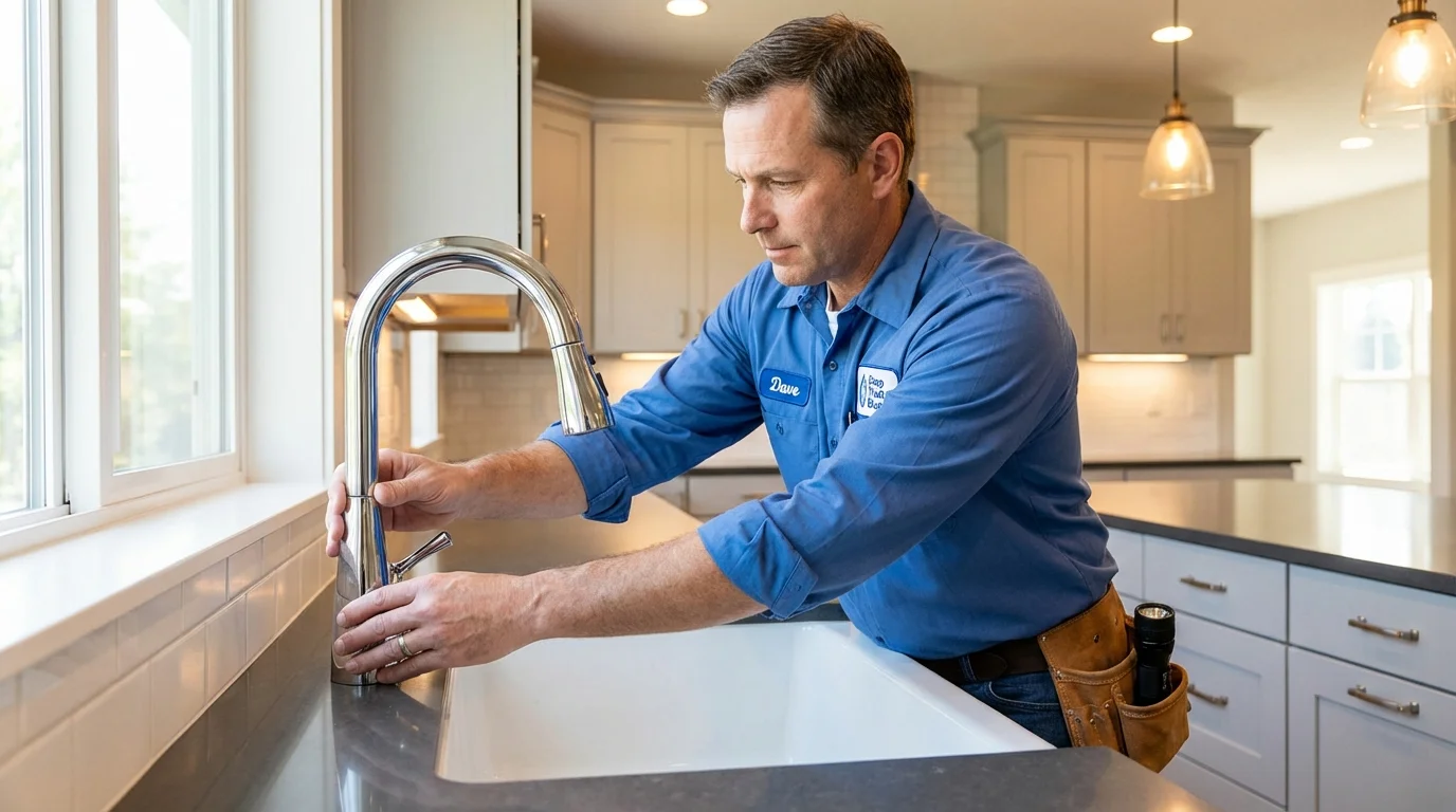 Kitchen faucet installation by Johns Plumbing LLC in Reese